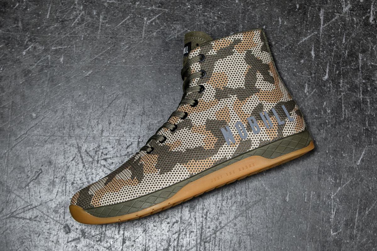 Nobull Superfabric High-Top Woodland Women's Trainers Camo | Australia (RA4108)